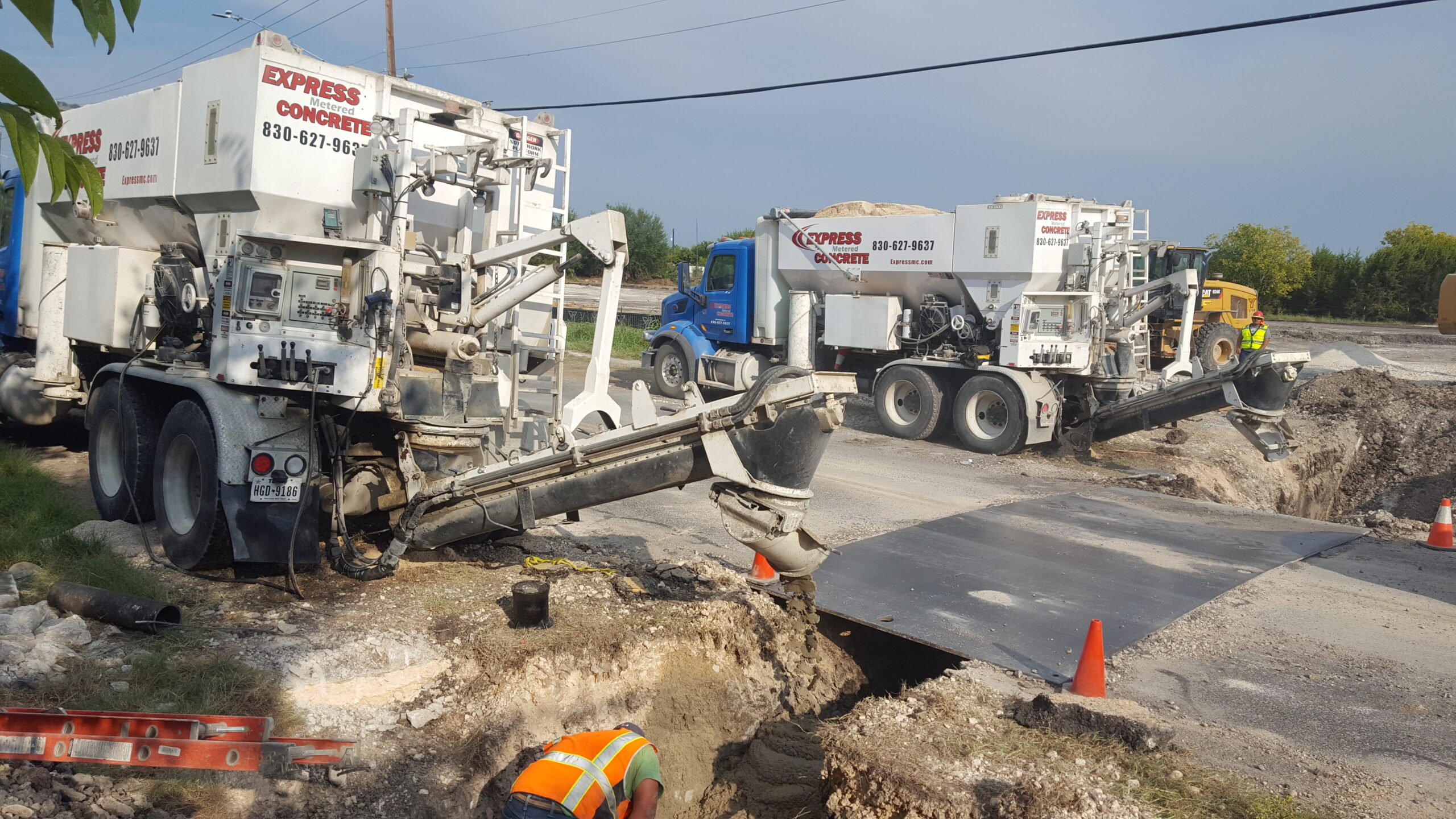 Concrete road repair in San Antonio